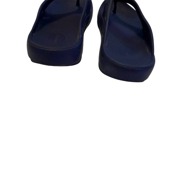 OOFOS OOriginal Recovery Navy Sandals Mens 10 Womens 12 Flip Flop Thong Shoes - Picture 8 of 8